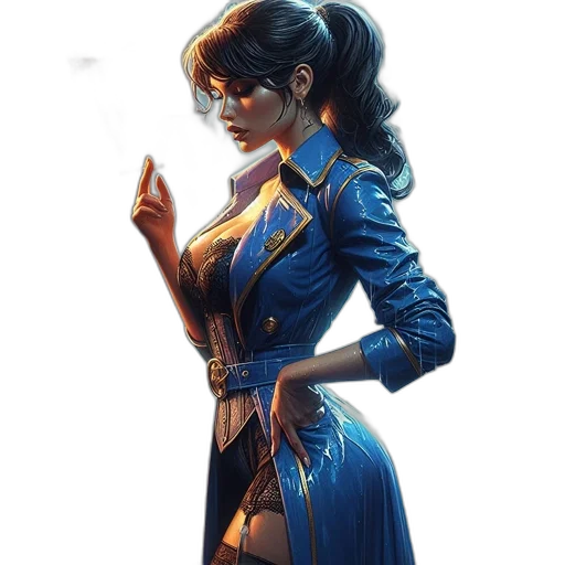 dress, fantasy art, comic book art, concept art transparent PNG cut-out