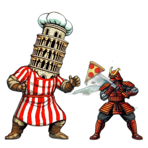 food, concept art, pixel art, comic book art transparent PNG cut-out