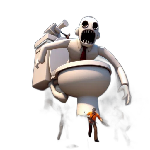 robot, mask, staff, creature transparent PNG cut-out
