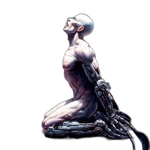 robot, creature, cyberpunk, concept art transparent PNG cut-out