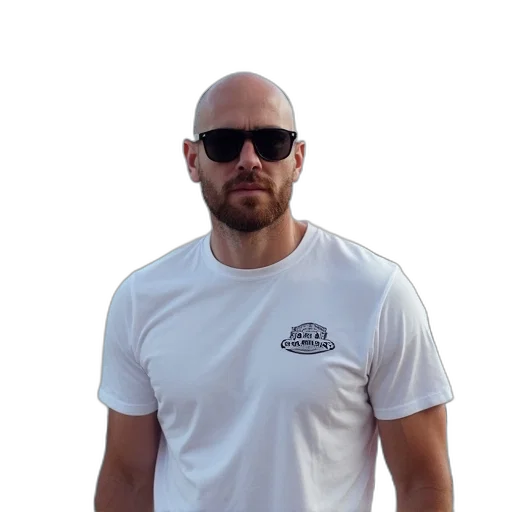 staff, jacket, man, bald transparent PNG cut-out