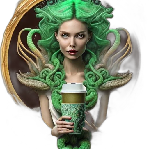 hair, staff, crown, dragon transparent PNG cut-out