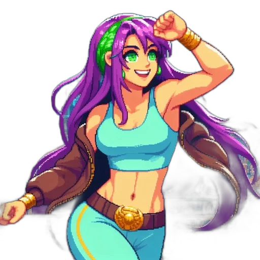 pixel art, cyberpunk, concept art, fantasy art transparent PNG cut-out