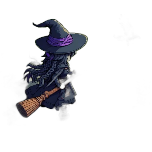 staff, hat, weapon, creature transparent PNG cut-out