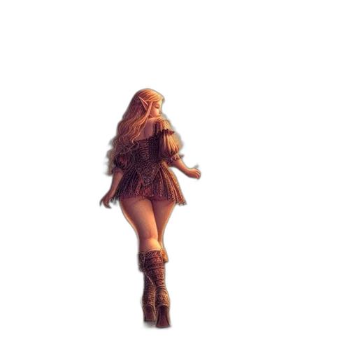 dress, hair, weapon, creature transparent PNG cut-out