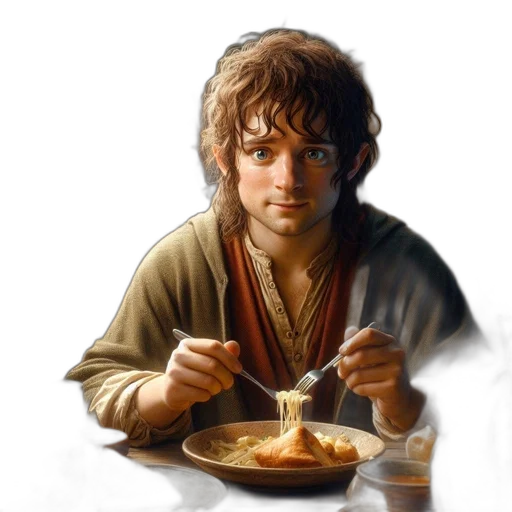 food, photorealistic, oil painting, fantasy art transparent PNG cut-out