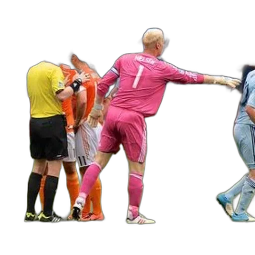 soccer, player, pink, uniform transparent PNG cut-out