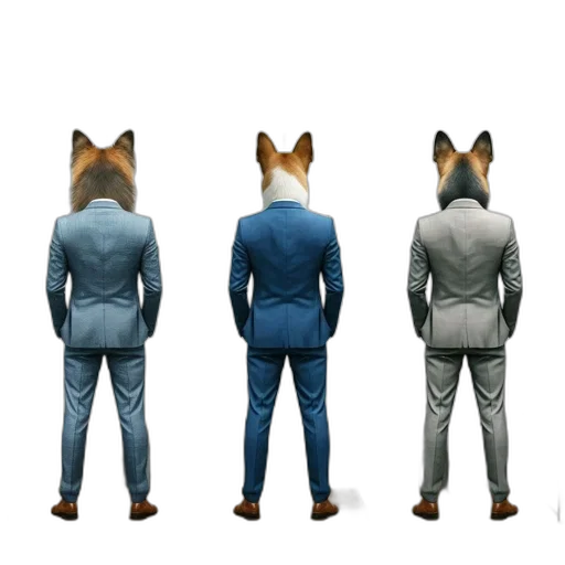 jacket, staff, animal, mask transparent PNG cut-out