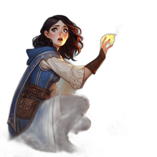 concept art, fantasy art, pixel art, watercolor transparent PNG cut-out