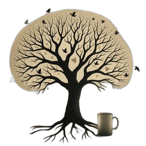 tree, furniture, crown, 3d render transparent PNG cut-out