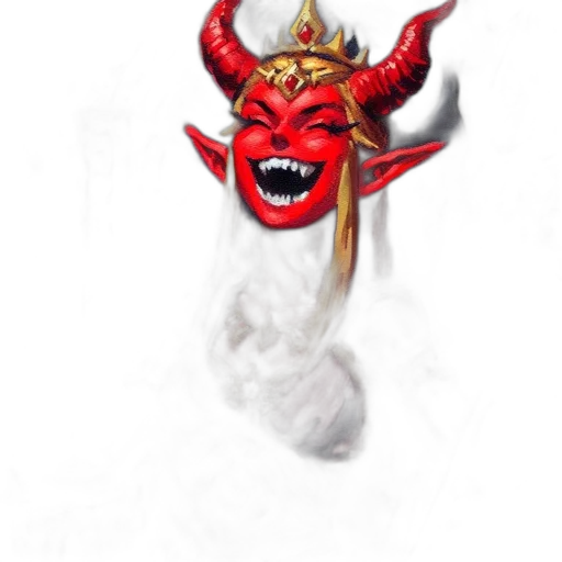 mask, dragon, staff, crown transparent PNG cut-out