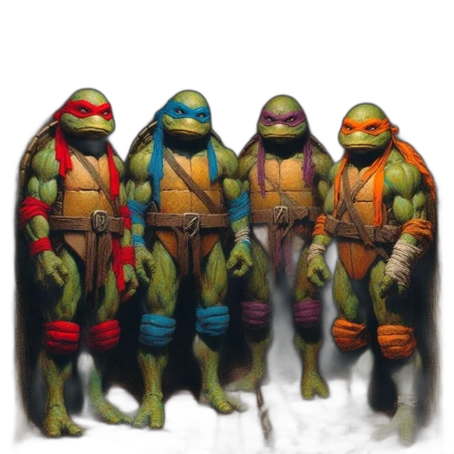 concept art, comic book art, watercolor, 3d render transparent PNG cut-out