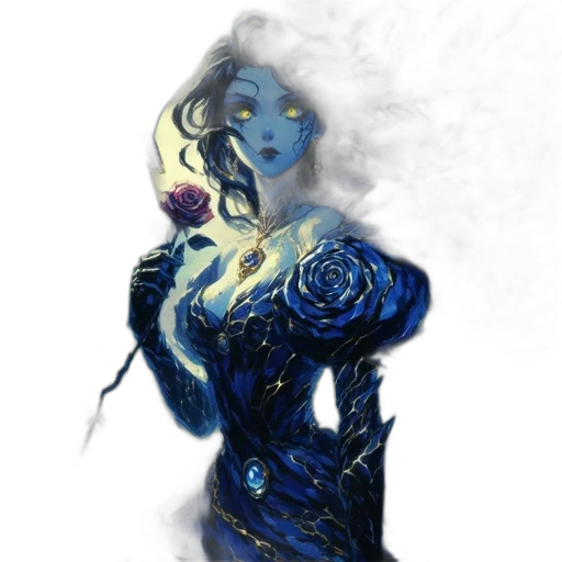 dress, mask, staff, flower transparent PNG cut-out