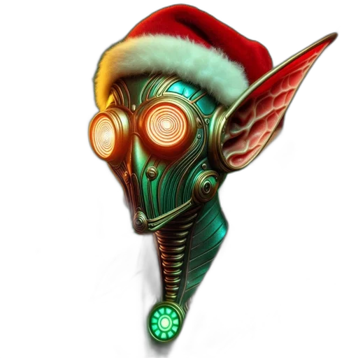 mask, staff, creature, hat transparent PNG cut-out