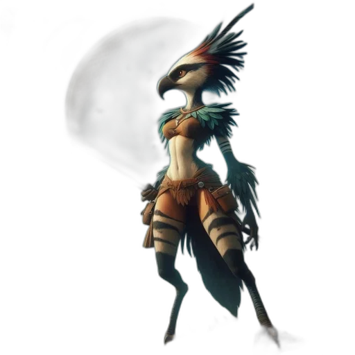 dragon, creature, mask, staff transparent PNG cut-out