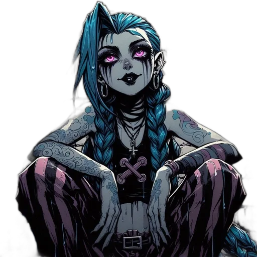 creature, jewelry, staff, comic book art transparent PNG cut-out