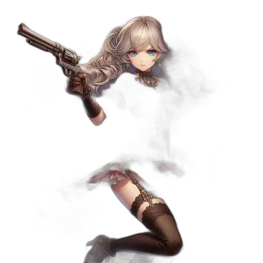 weapon, staff, sword, hair transparent PNG cut-out