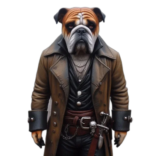 jacket, animal, concept art, comic book art transparent PNG cut-out