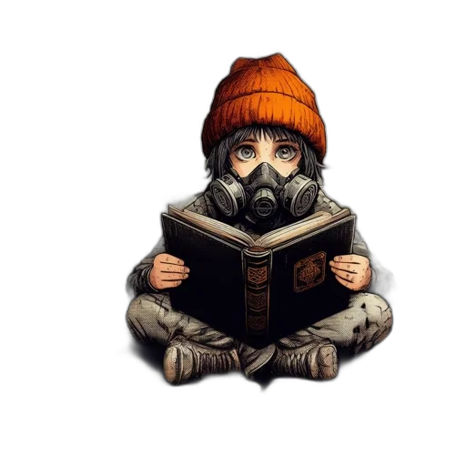 hat, jacket, face, fantasy art transparent PNG cut-out