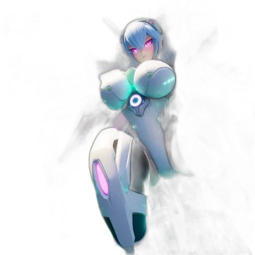robot, creature, weapon, staff transparent PNG cut-out