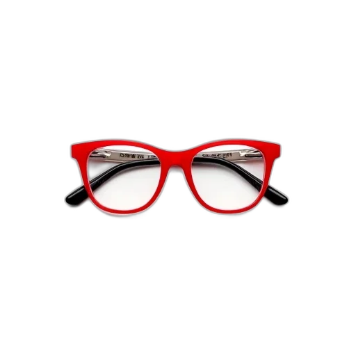 red, pair, glasses, black transparent PNG cut-out