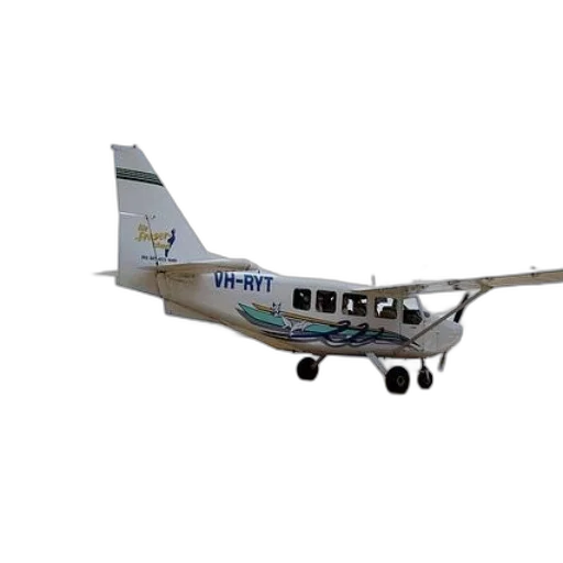 3d render, small, airplane, registration transparent PNG cut-out