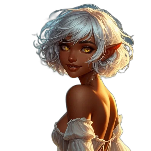 dress, face, staff, fantasy art transparent PNG cut-out