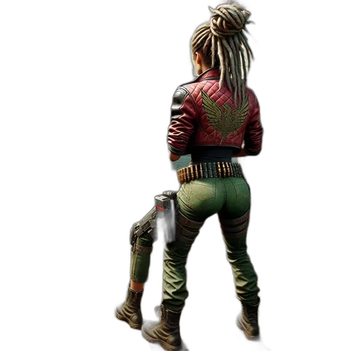 jacket, weapon, hair, animal transparent PNG cut-out