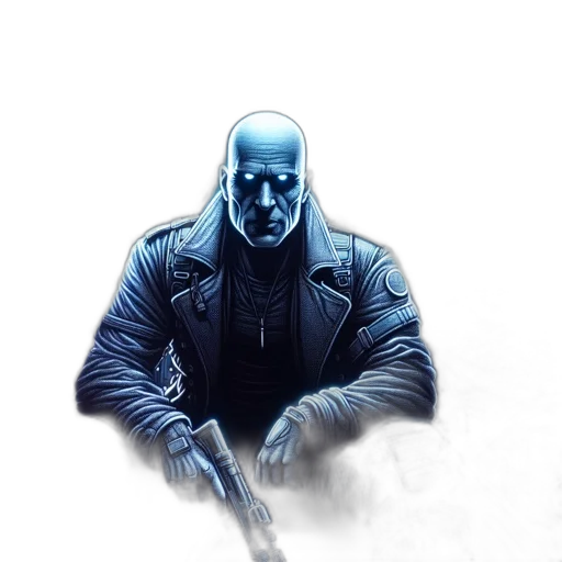 jacket, weapon, comic book art, concept art transparent PNG cut-out