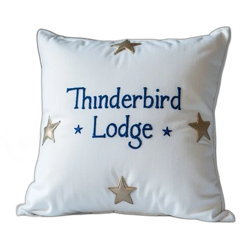 3d render, white, cushion, blue transparent PNG cut-out
