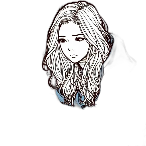 hair, face, jewelry, cartoon transparent PNG cut-out