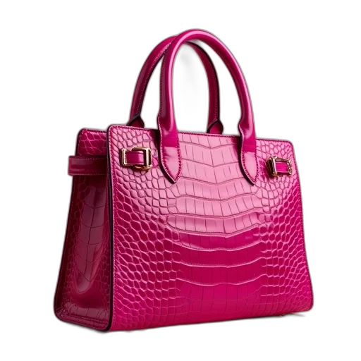 3d render, photorealistic, crocodile, handbag transparent PNG cut-out