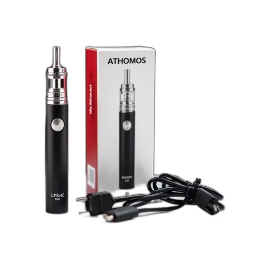 black, e-cigarette, silver, tip transparent PNG cut-out