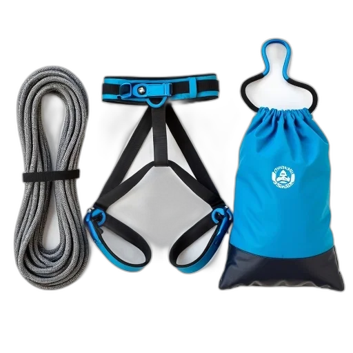 set, climbing, gear, displayed transparent PNG cut-out