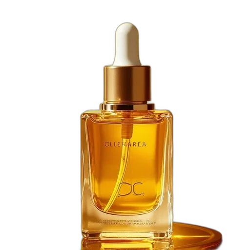 bottle, scr, gold, serum transparent PNG cut-out