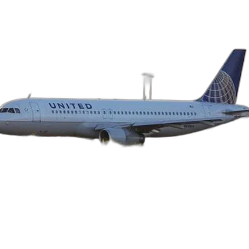 united, airlines, airplane, seen transparent PNG cut-out