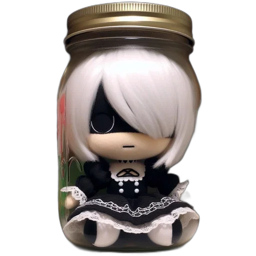 bottle, dress, creature, 3d render transparent PNG cut-out