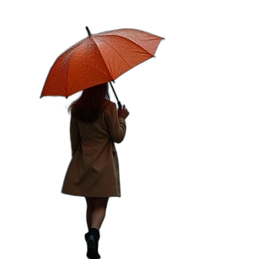 umbrella, jacket, dress, staff transparent PNG cut-out