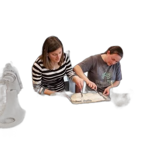 3d render, two, women, kitchen transparent PNG cut-out