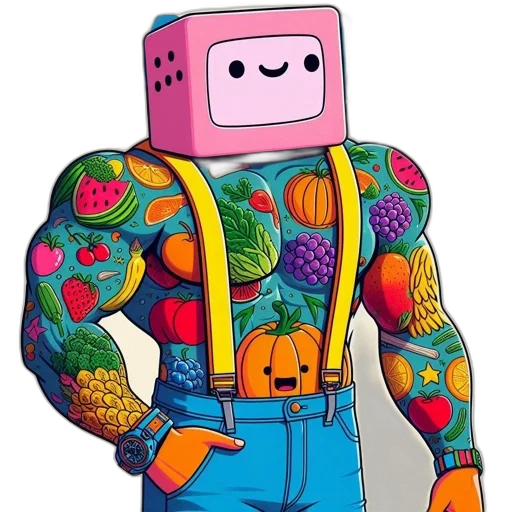 robot, jacket, pixel art, concept art transparent PNG cut-out