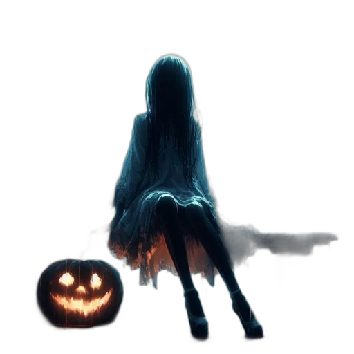 dress, mask, creature, hair transparent PNG cut-out