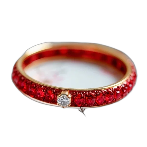 jewelry, crown, red, close-up transparent PNG cut-out
