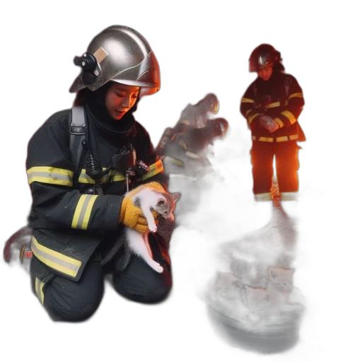 staff, 3d render, concept art, fire transparent PNG cut-out