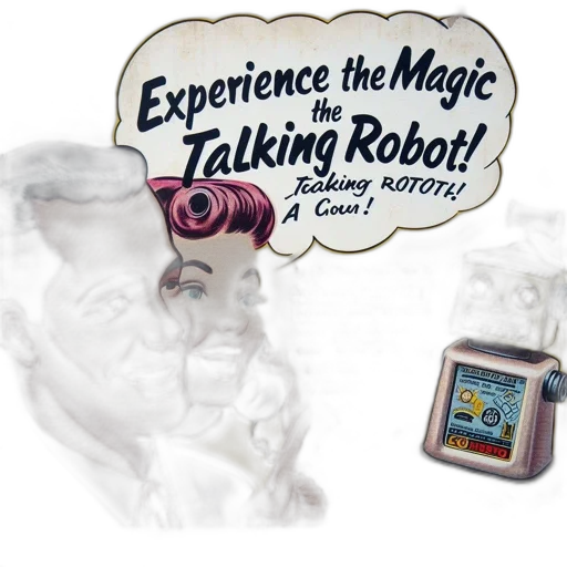 robot, advertisement, showcasing, talking transparent PNG cut-out