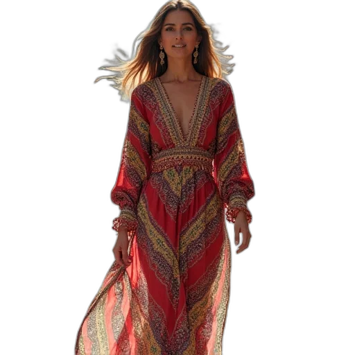 dress, beautiful, woman, colorful transparent PNG cut-out
