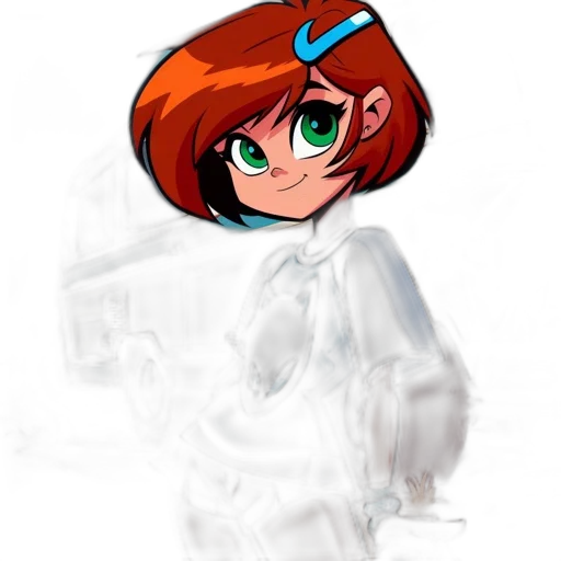 staff, robot, weapon, hair transparent PNG cut-out