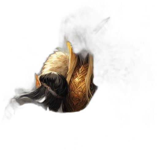 dragon, mask, hair, crown transparent PNG cut-out