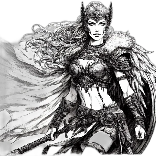 comic book art, fantasy art, concept art, pencil sketch transparent PNG cut-out