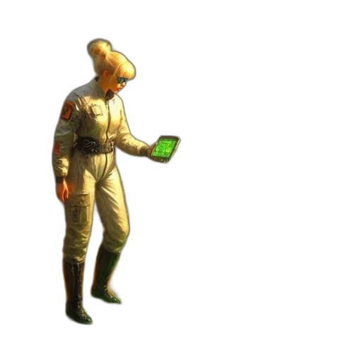 staff, jacket, robot, creature transparent PNG cut-out