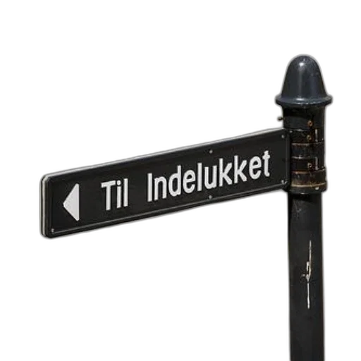 black, street, sign, white transparent PNG cut-out